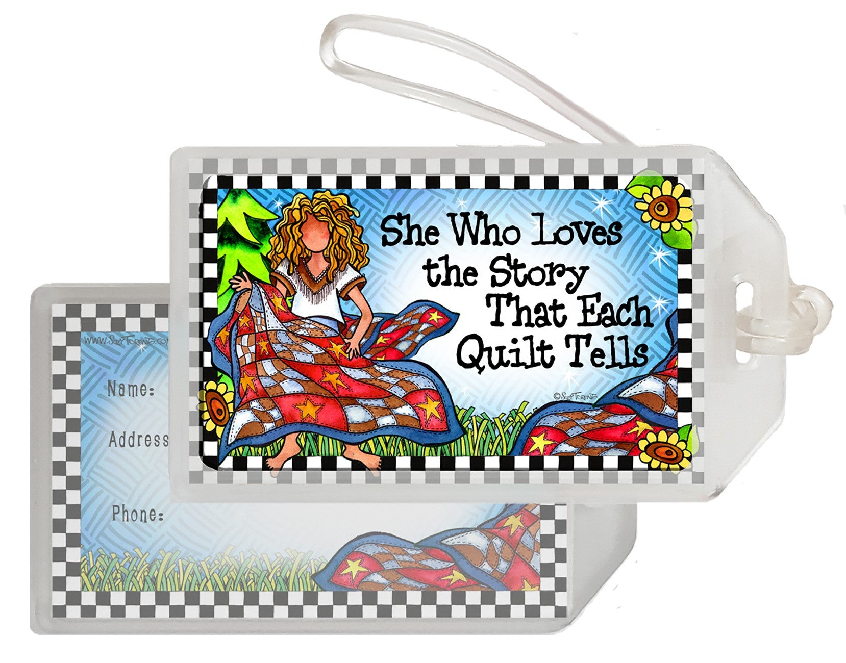Quilt Story Luggage Tag