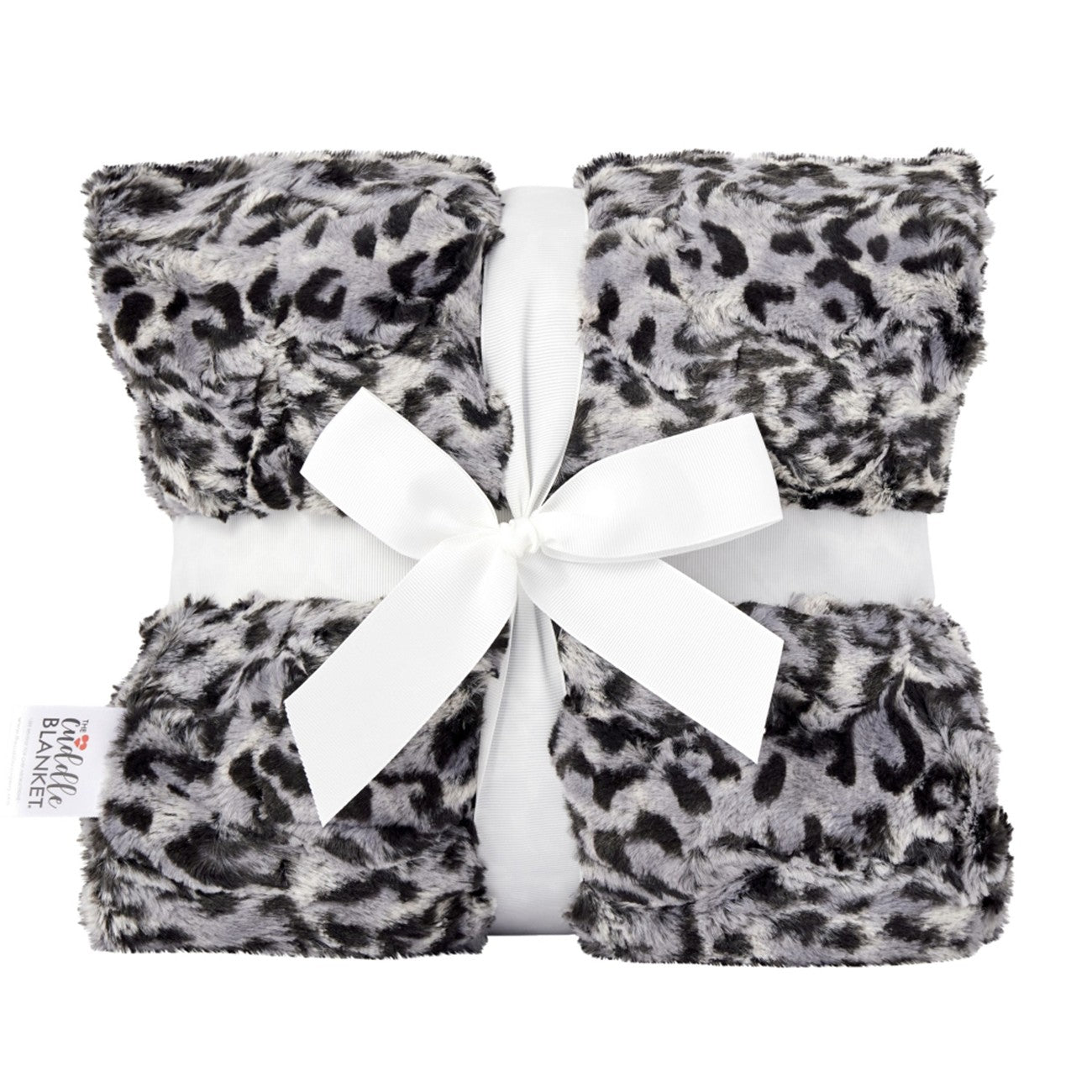 Bobcat Grey/Black Luxe Cuddle Finished Blankets 60x72