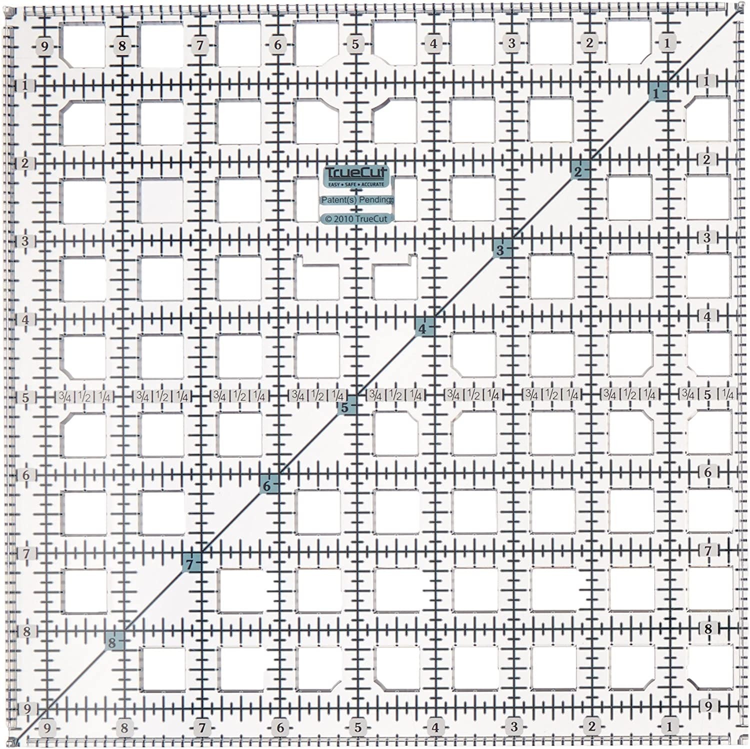 Ruler 9-1/2in x 9-1/2in