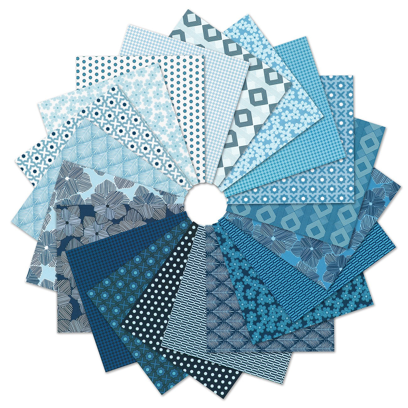 10in Squares Drift Into Blue, 42pcs/bundle
