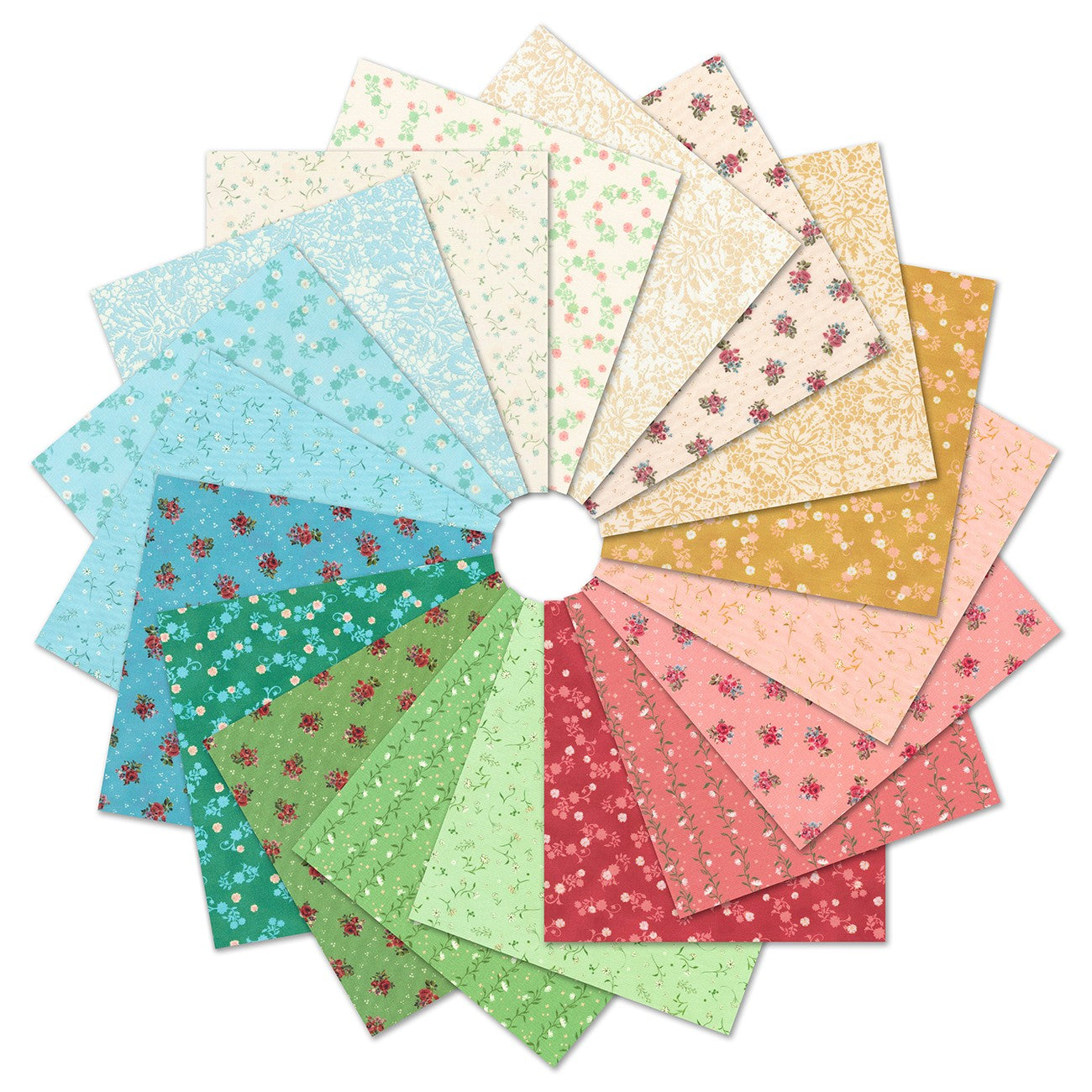 10in Squares, Les Fleurs de Mary, 42pcs/bundle