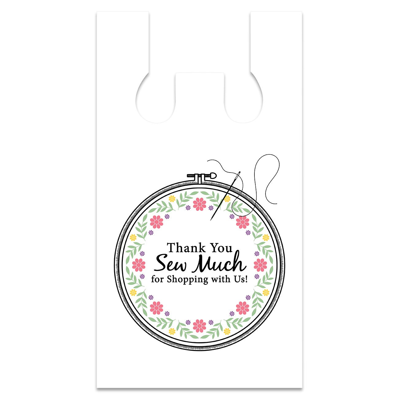 Embroidery Hoop Plastic Bag White 12in x 7in x 22in 1000ct