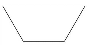 1-1/4in Half Hexagon Template