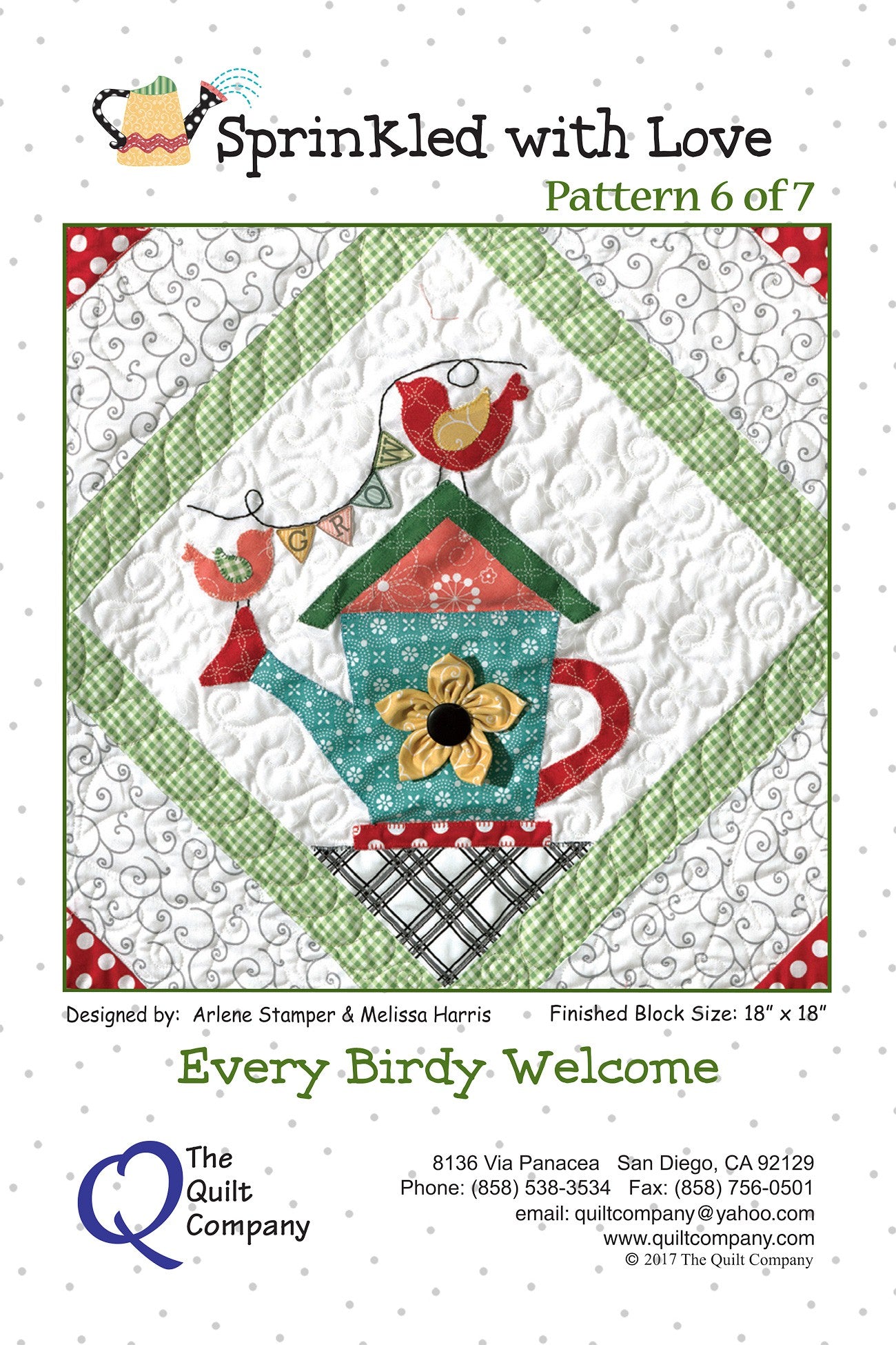 Sprinkled with Love Block 6 Every Birdy Welcome