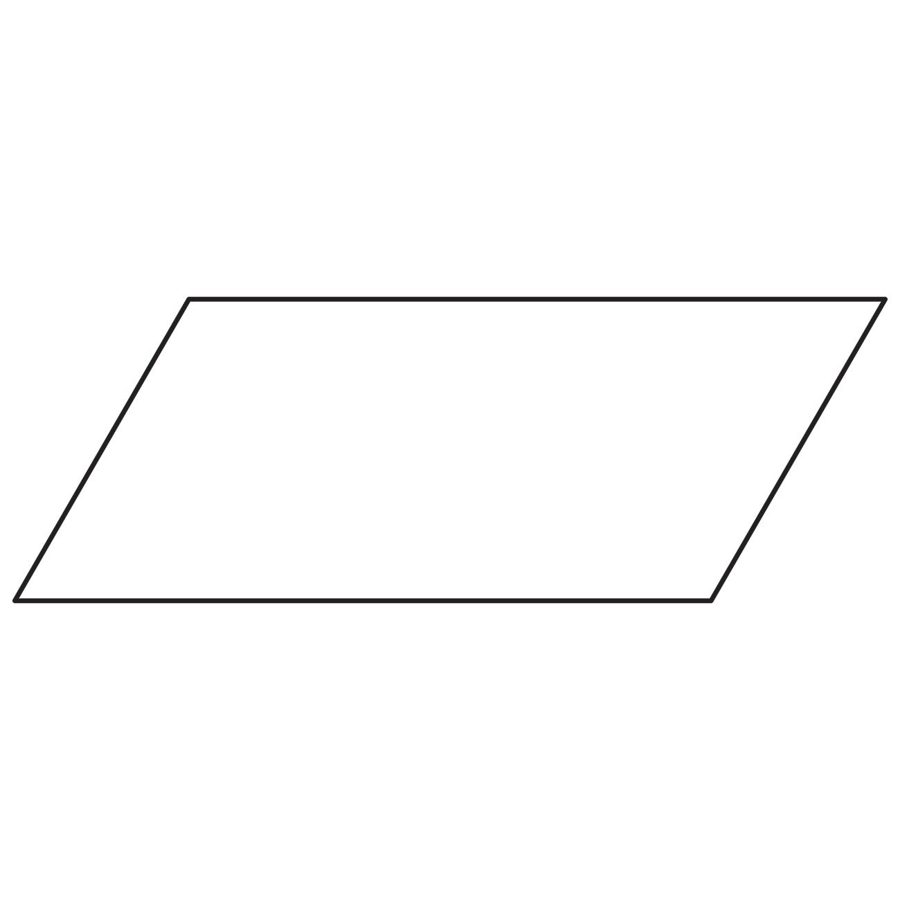 1-1/2in x 3in Parallelogram Template
