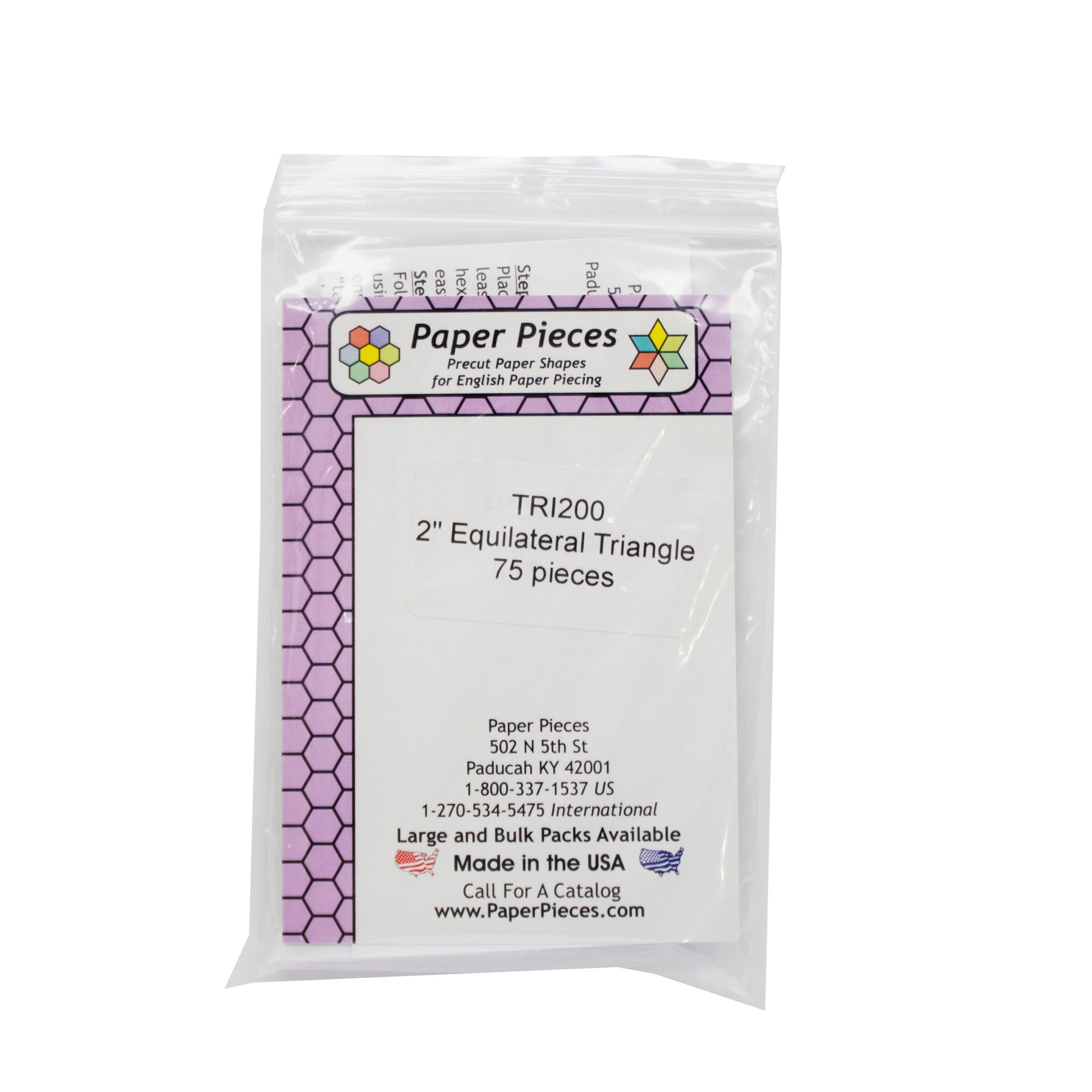 Paper Piece Triangle Pack 2in 75pc