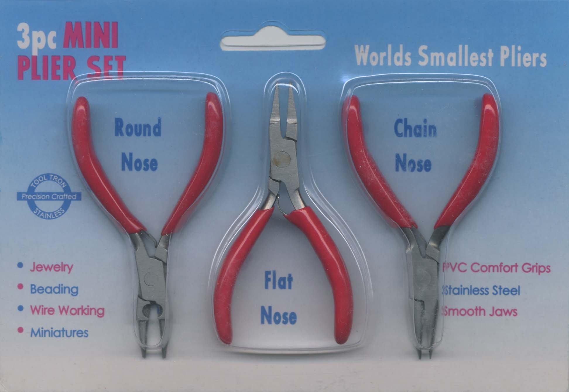 Plier Set Round, Flat & Chain Nose 3pc