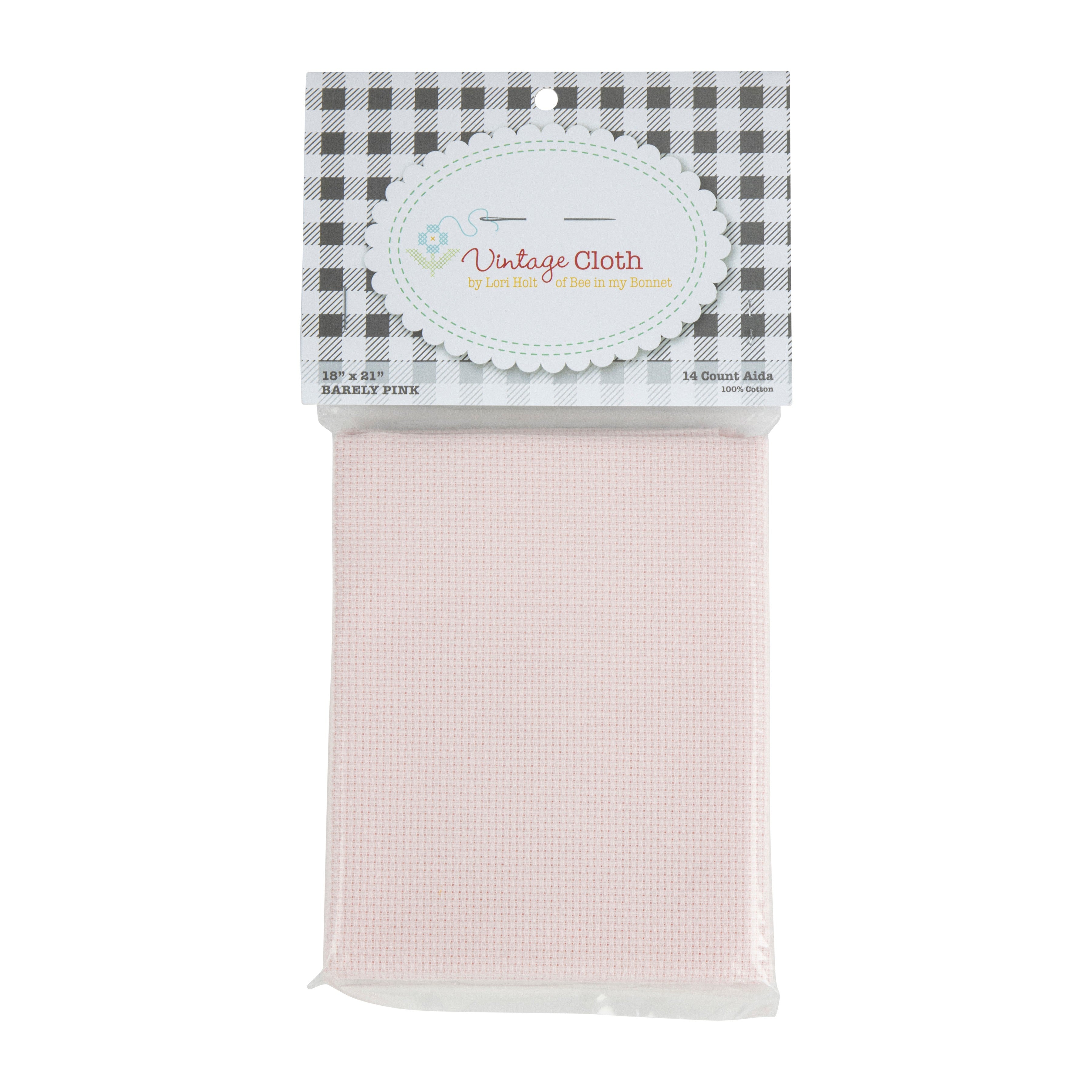 Vintage Cloth Barely Pink 14ct 18in x 21in