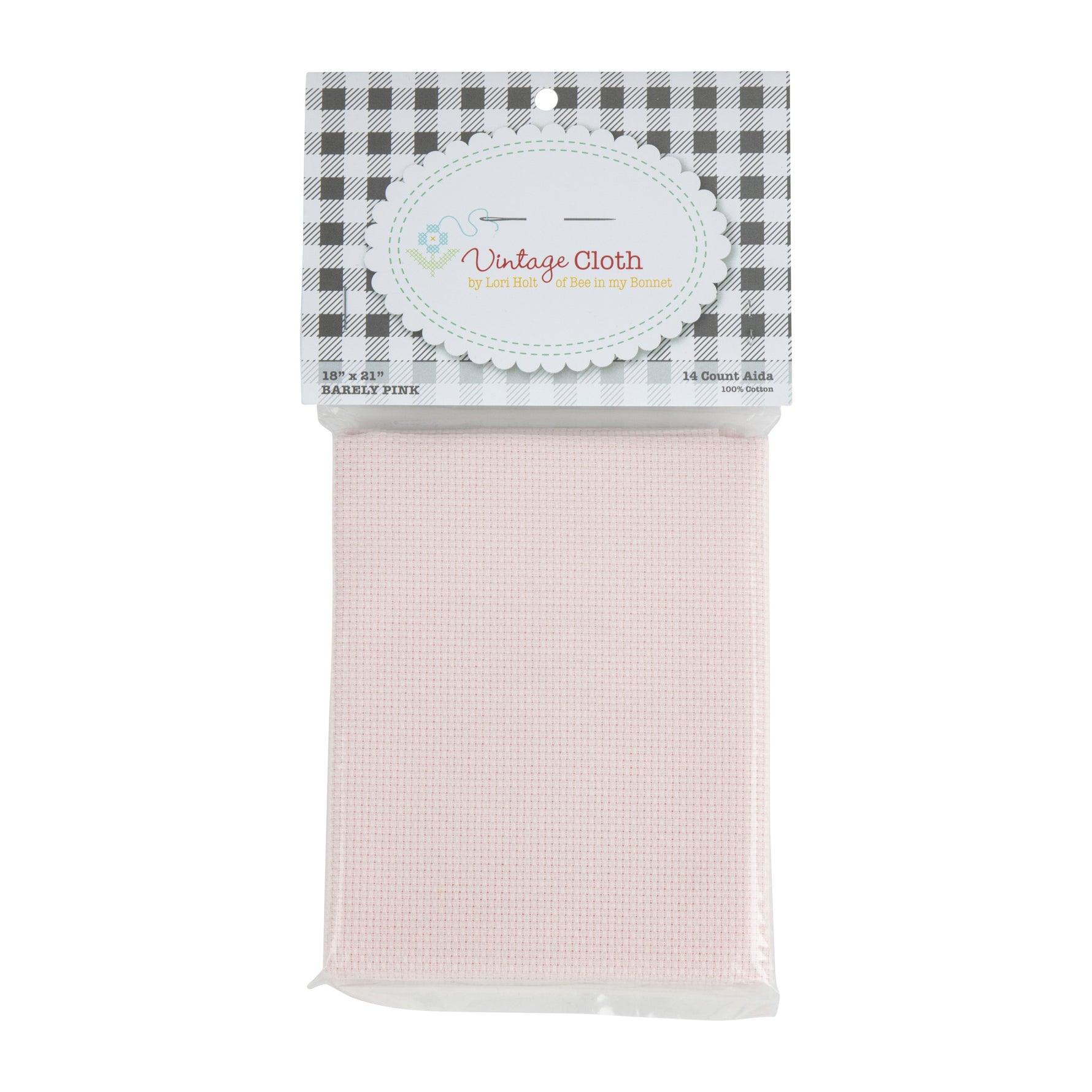 Vintage Cloth Barely Pink 14ct 18in x 21in