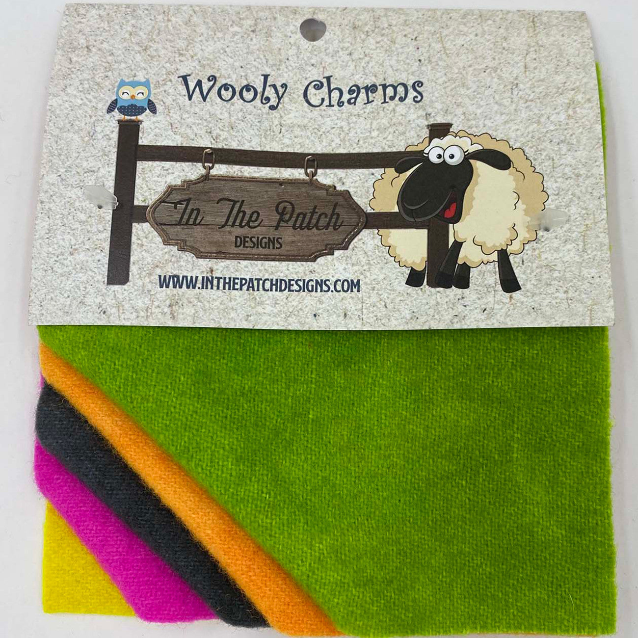 Wooly Charms 5in x 5in 80's Neon 5ct