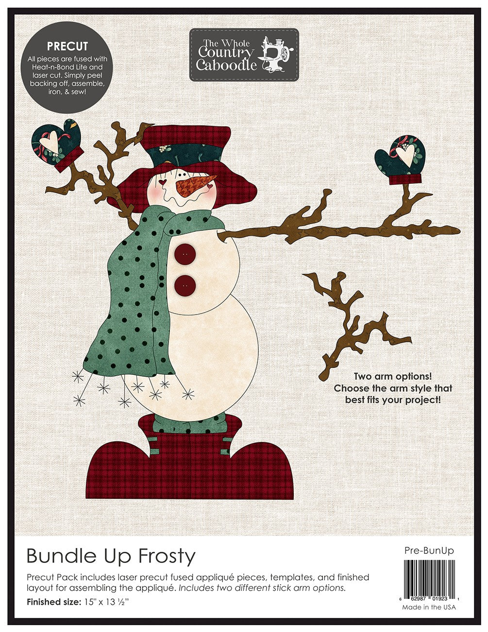 Bundle Up Frosty Laser Precut Fused Applique Pack