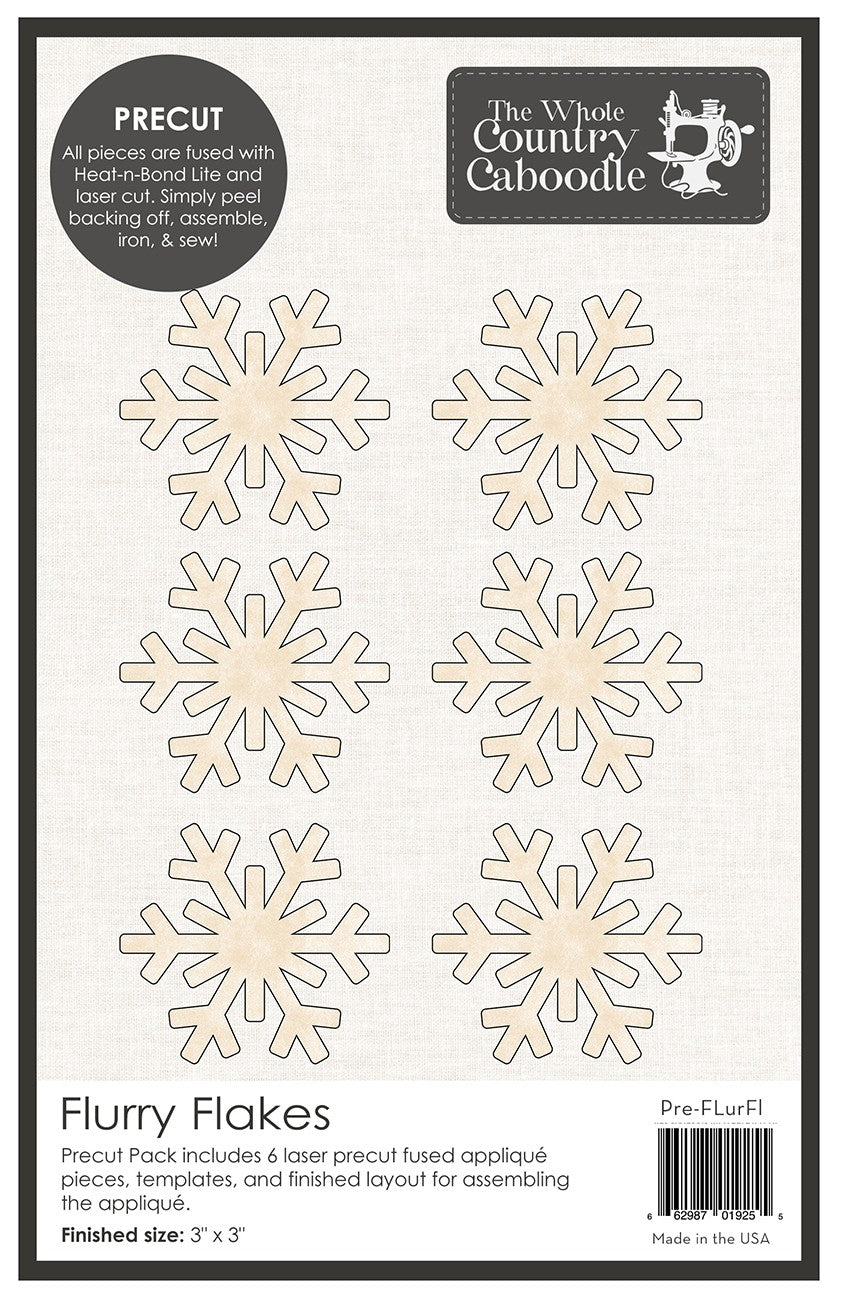 Flurry Flakes Laser Precut Fused Applique Pack