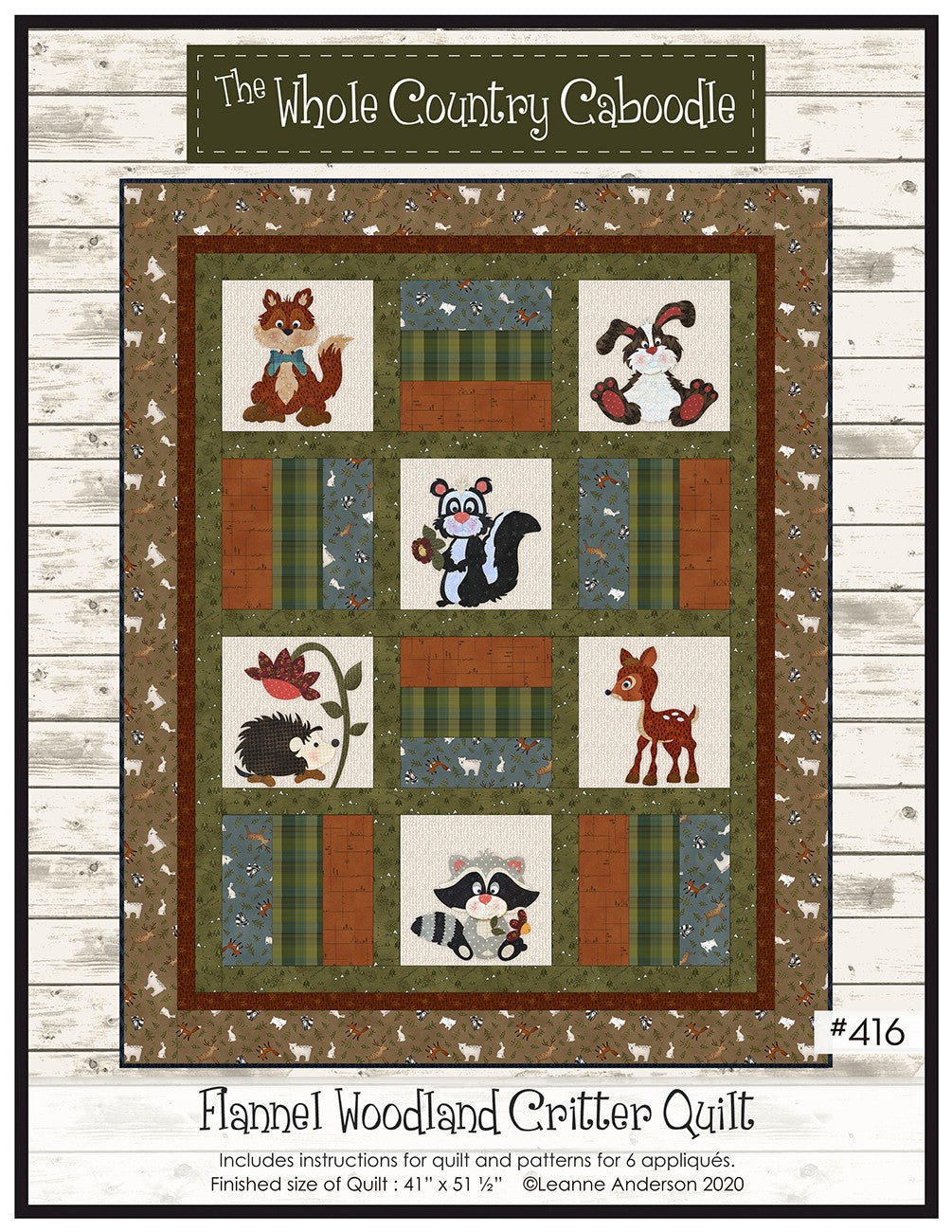 Flannel Woodland Critter Quilt