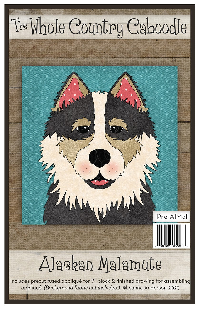 Alaskan Malamute Precut Fused Applique Pack