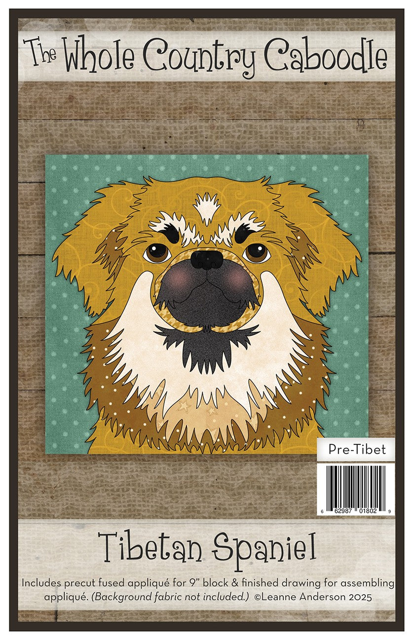 Tibetan Spaniel Precut Fused Applique Pack