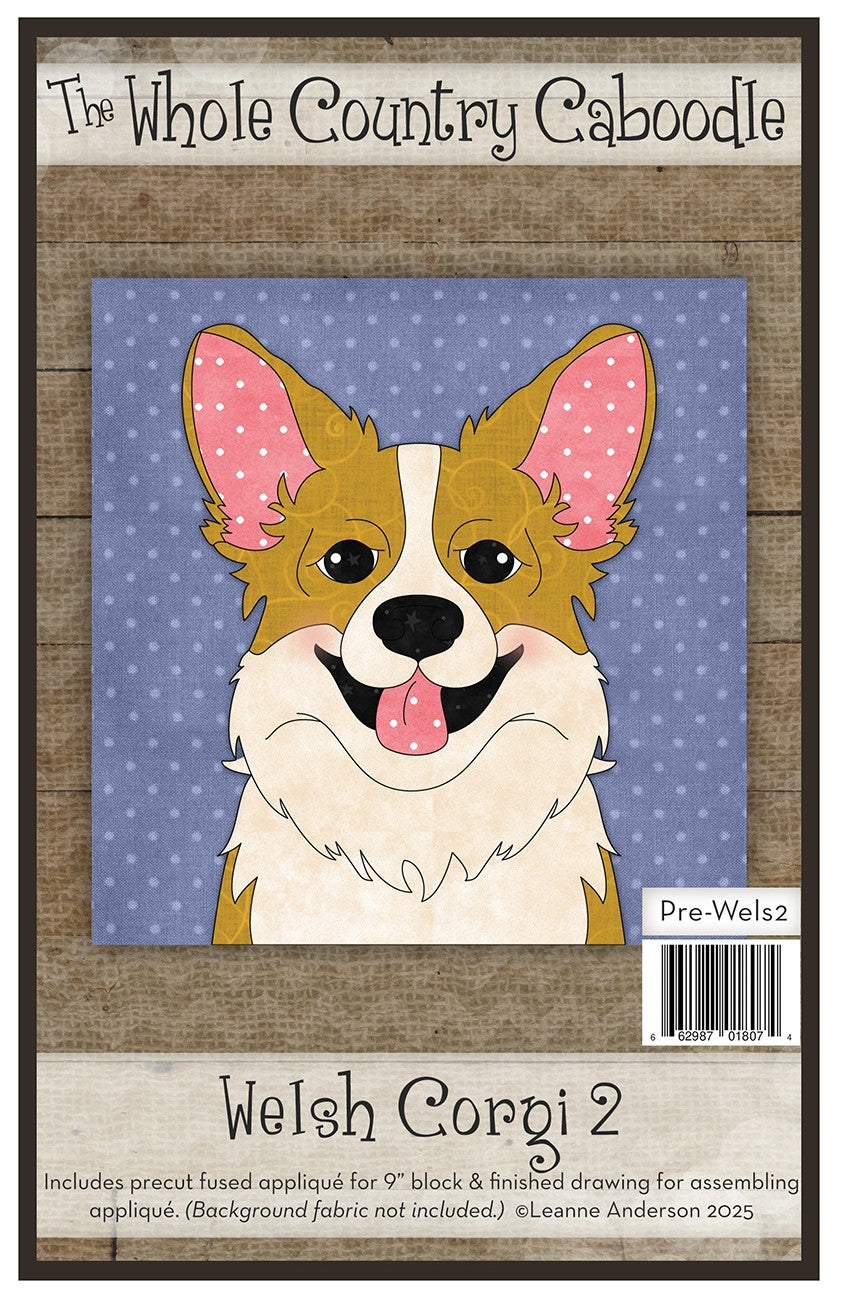 Welsh Corgi 2 Precut Fused Applique Pack