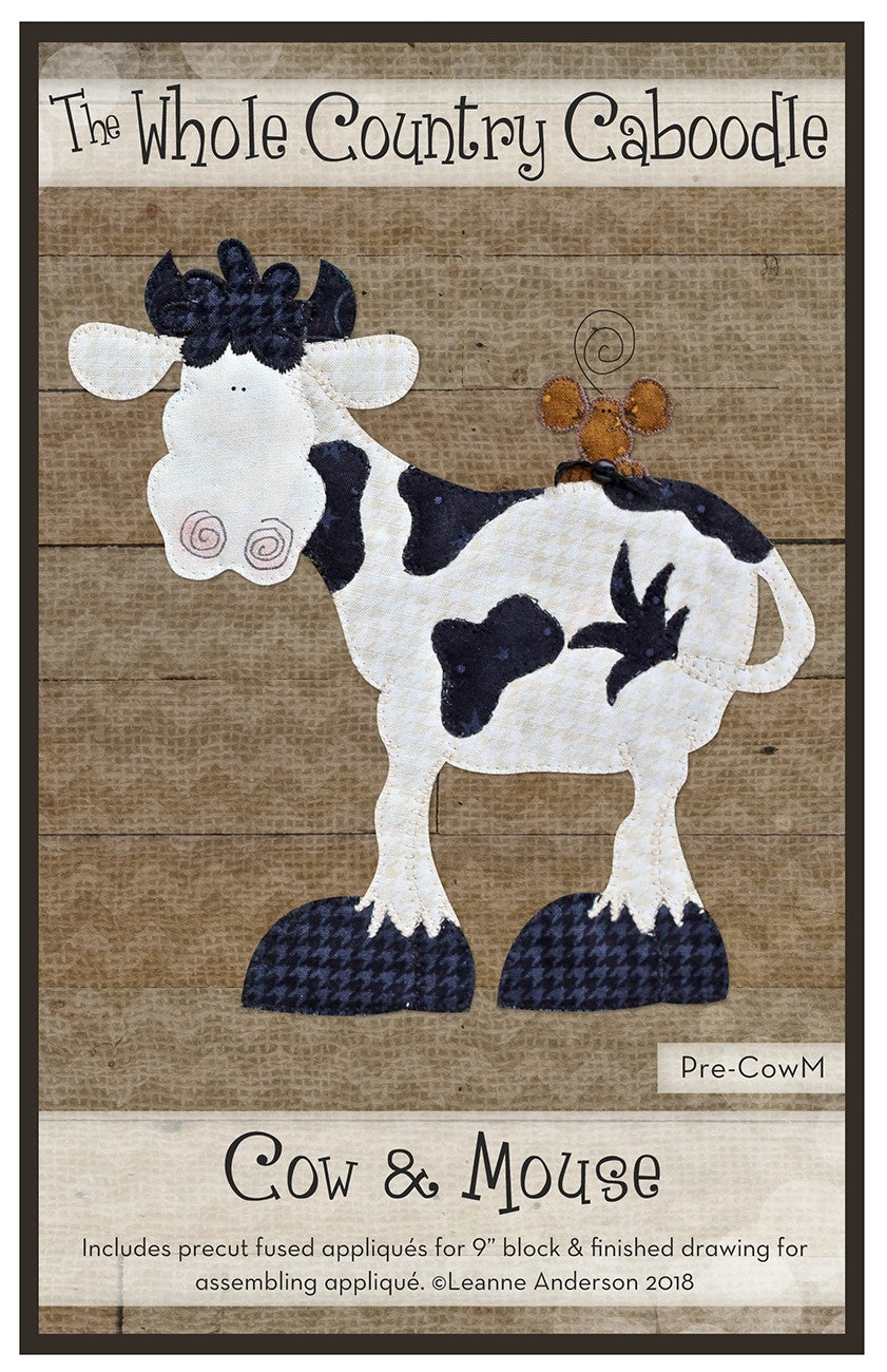 Cow & Mouse Precut Fused Applique Pack