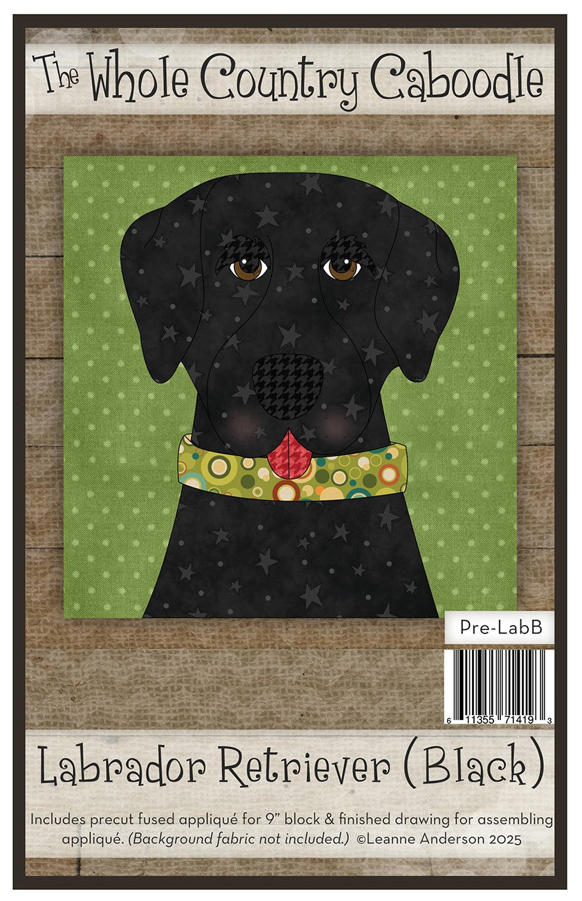 Labrador Retriever Black Precut Fused Applique Pack