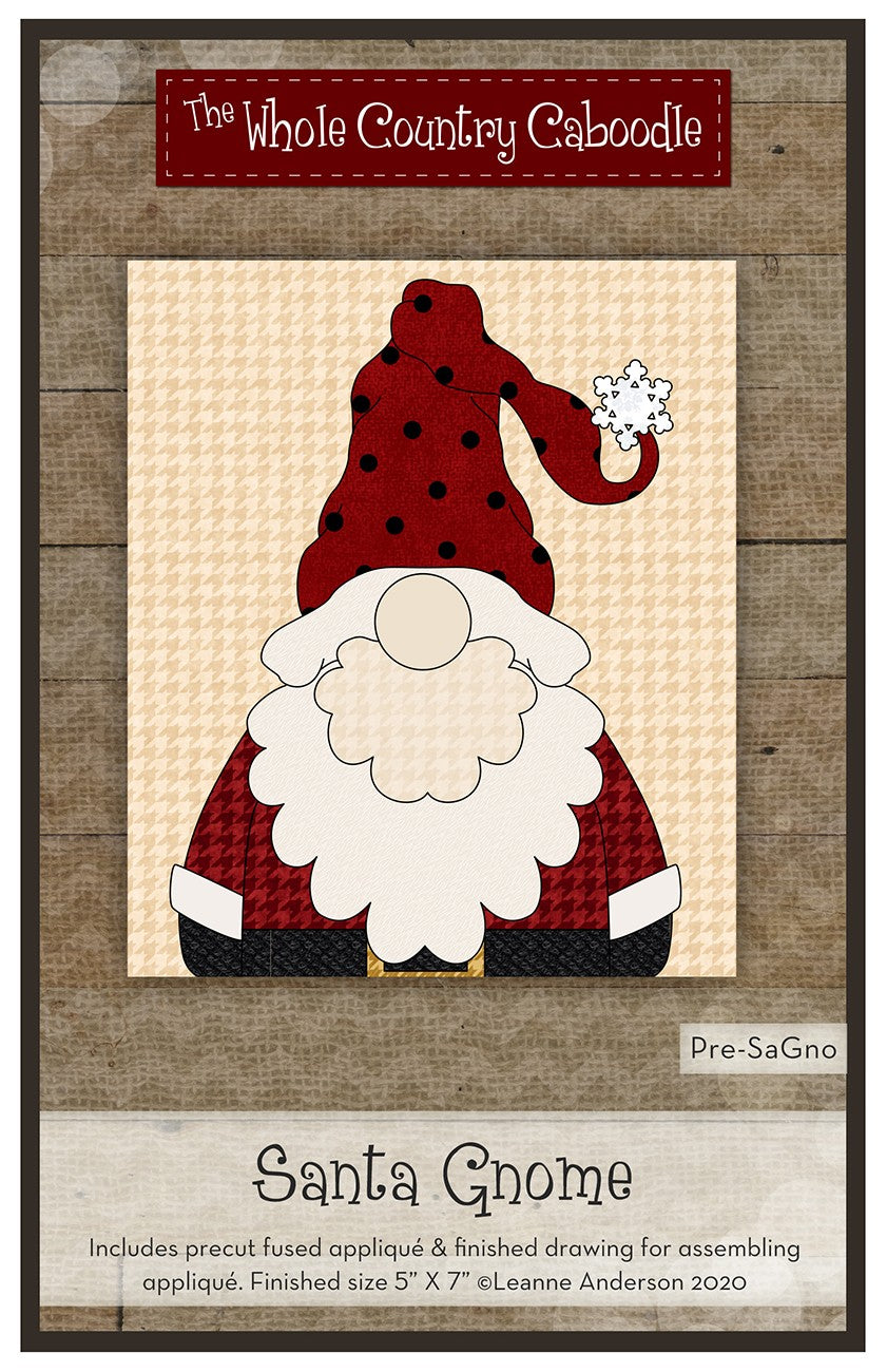 Santa Gnome Precut Fused Applique Pack