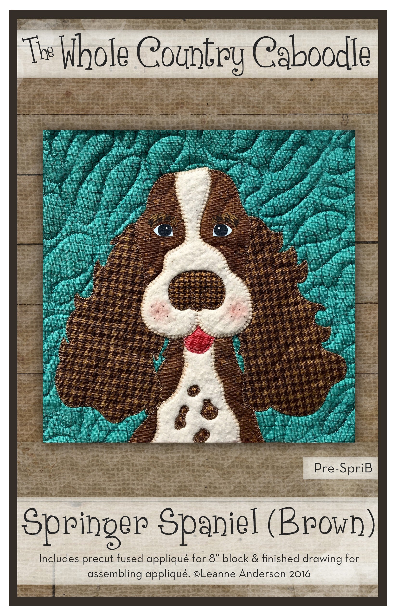 Brown Springer Spaniel Precut Fused Applique Pack