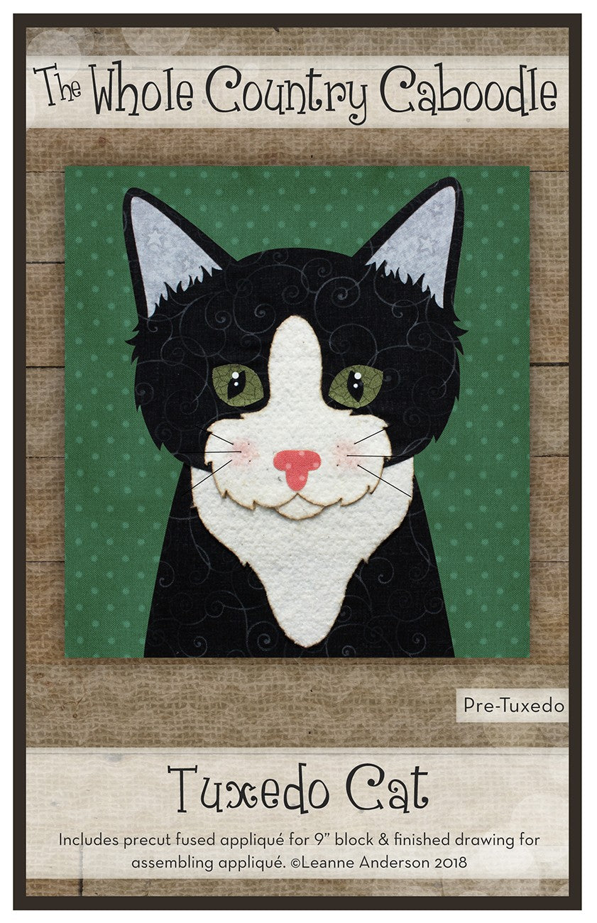 Tuxedo Cat Precut Fused Applique Pack