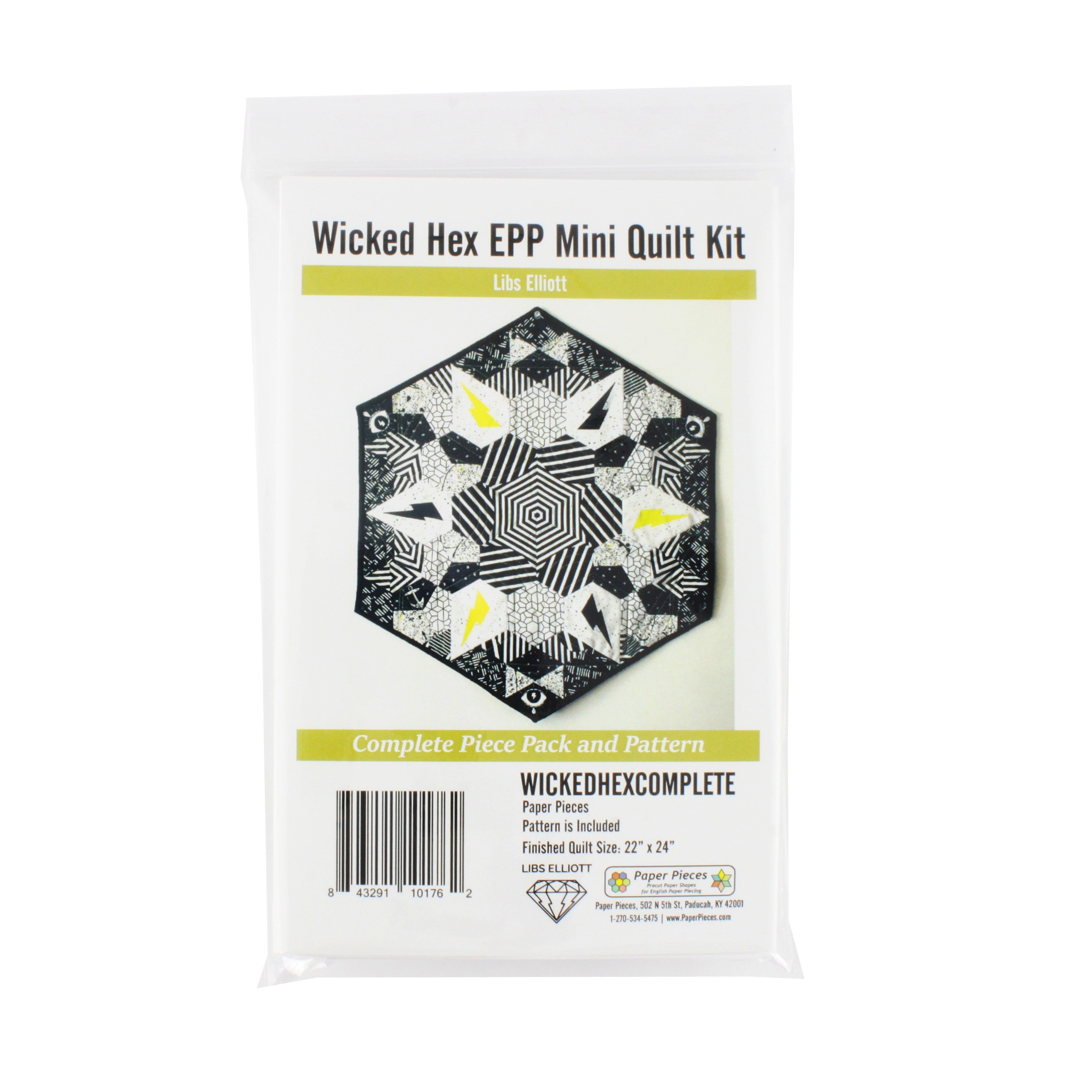 Paper Pieces Pack for Wicked Hex EPP Mini Quilt Pattern Included