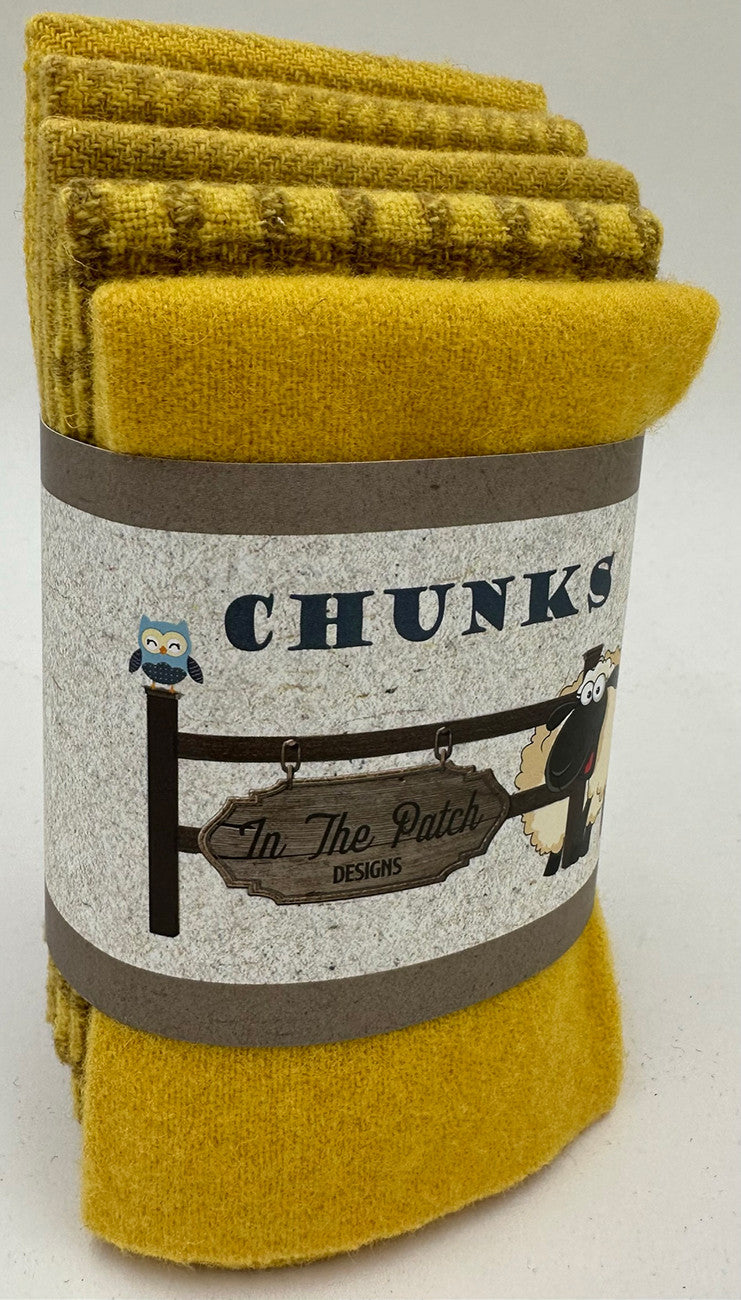 Sunflower Wool Chunks 5pc 9in x 10in