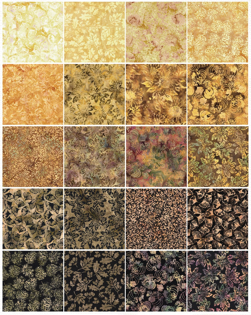 5in Squares Woodland Warmth 42pcs, 2 Pieces of Each Print