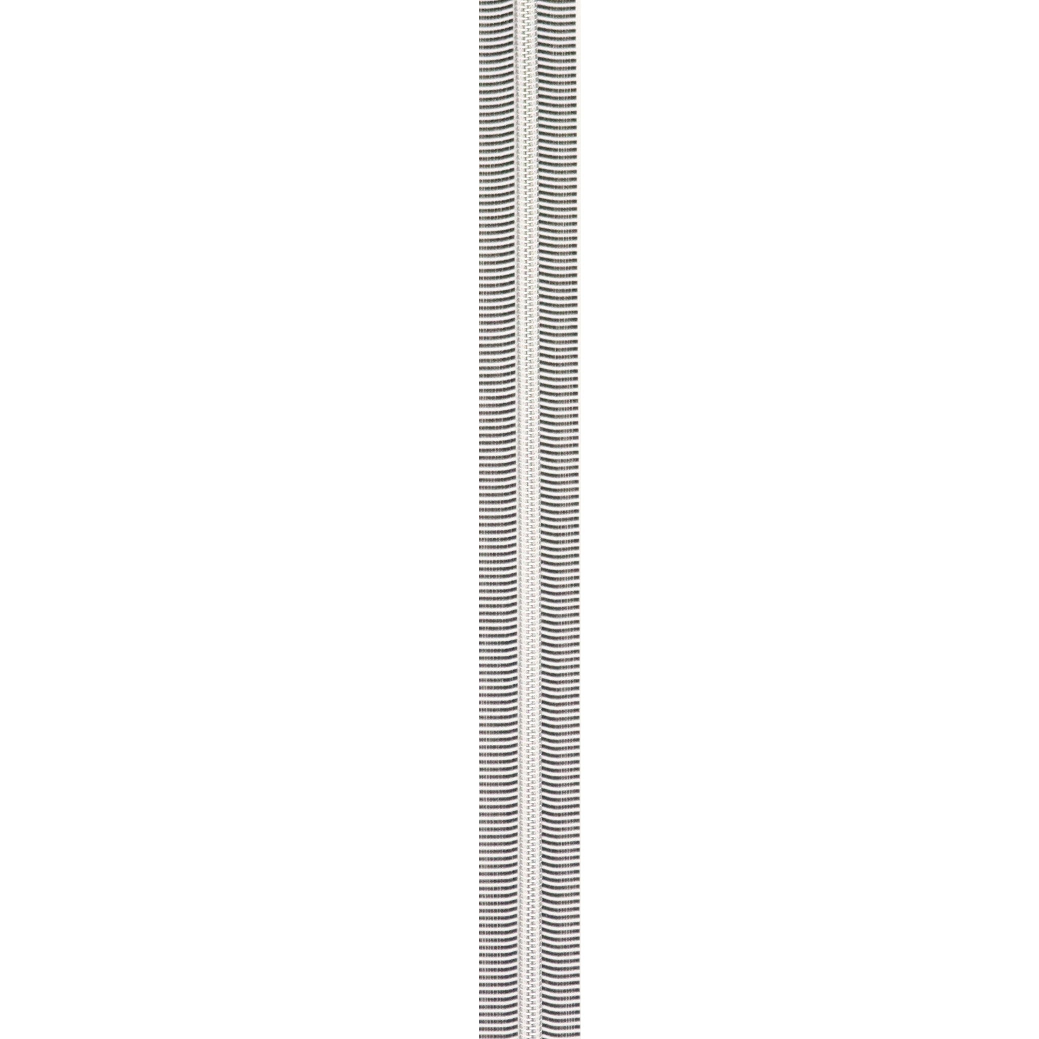 Black/White 5 Nylon Nickel Coil Zippers