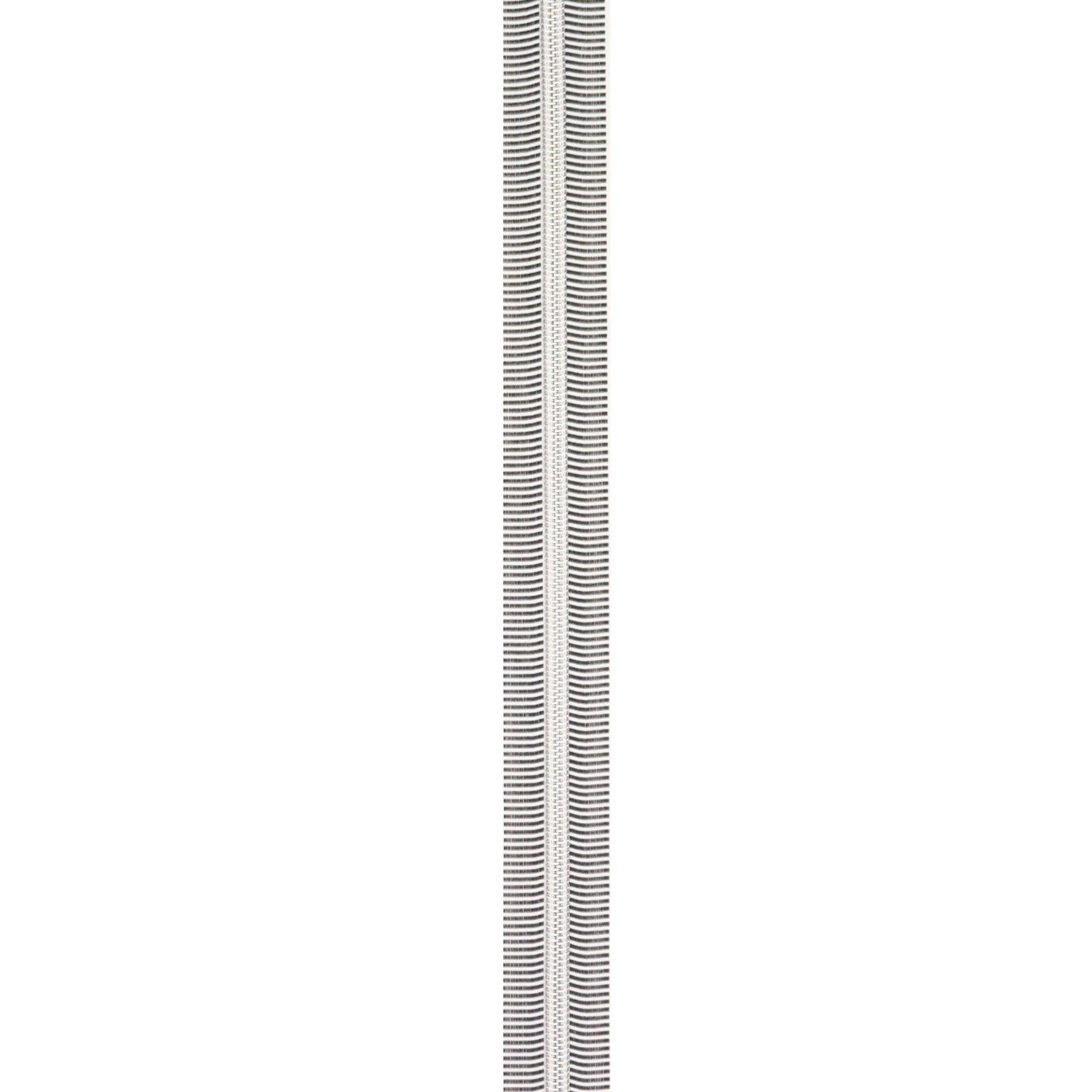 Black/White 5 Nylon Nickel Coil Zippers