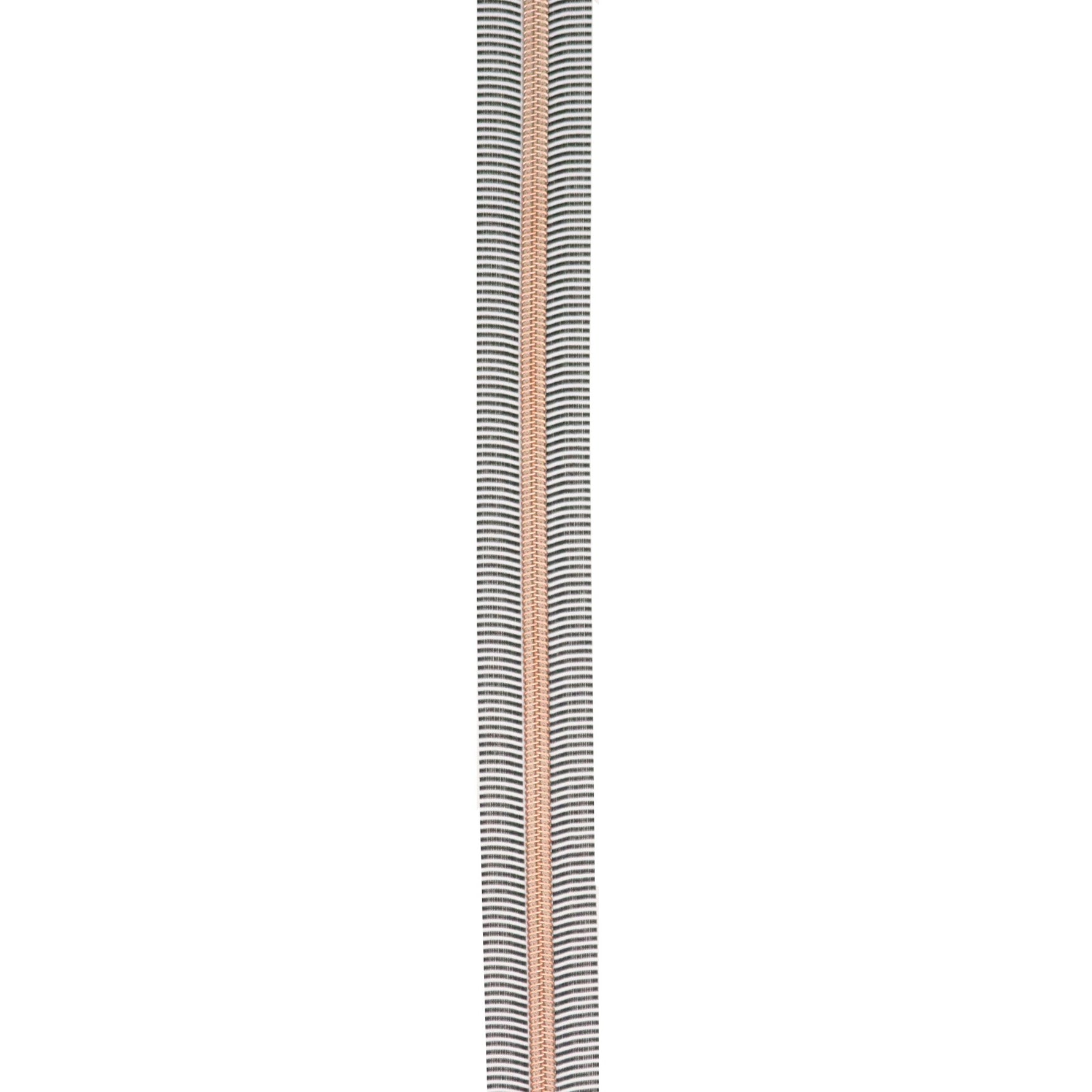 Black/White 5 Nylon Rose Gold Coil Zippers