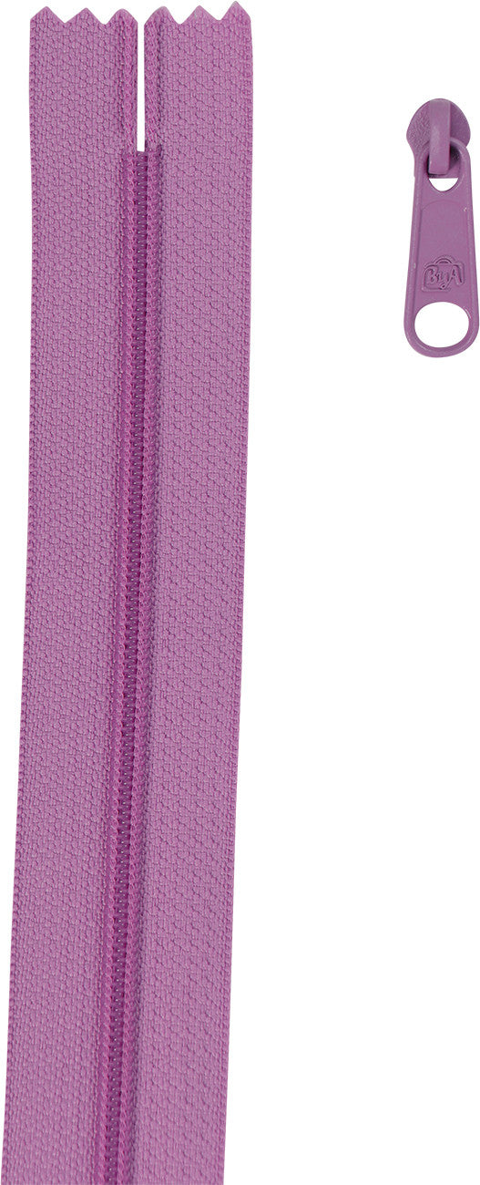 4 yards of 16mm #4.5 zipper chain and 16 Extra-Large Coordinated Pulls Orchid