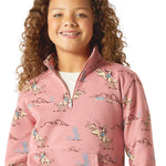 Ariat Girls Bronc Scene 1/4 Zip Sweatshirt