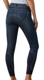 Ariat Halo Denim Full Seat Breech, Birch Marine