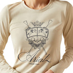 Ariat Women's Ritzy Logo Long Sleeve Tee – Organic Cotton, Stretch, Equestrian Style