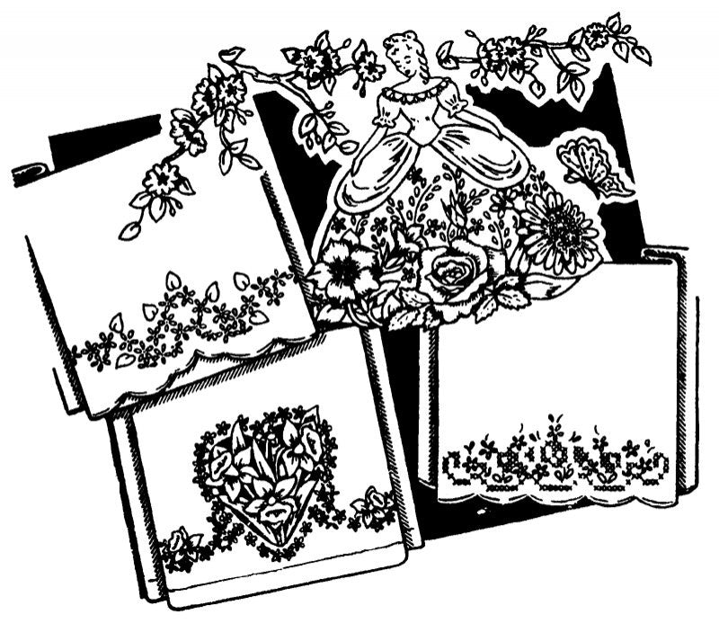 Aunt Martha's #3140 Lovely Foursome Pillowcases