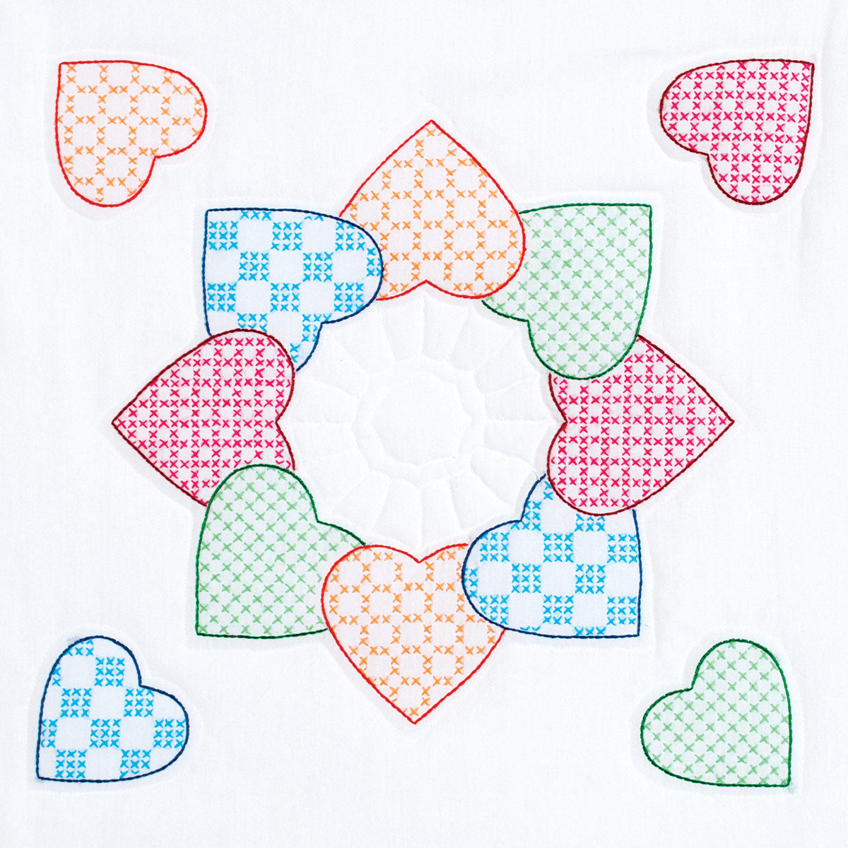 Patchwork Hearts 18″ Quilt Blocks