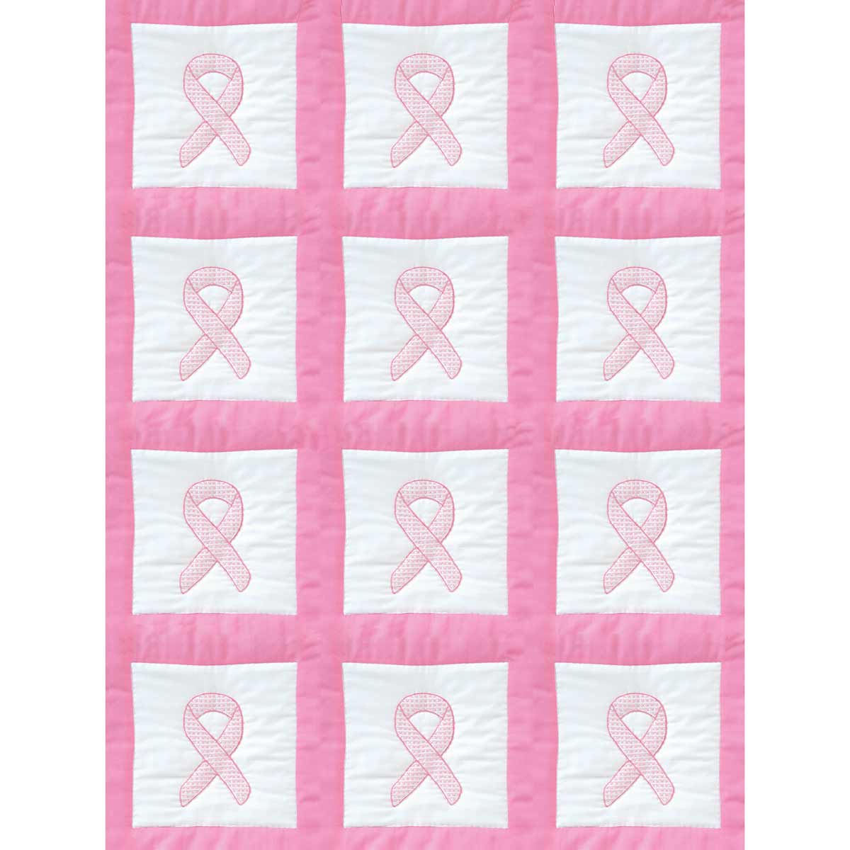 Hope Ribbon 9″ Quilt Blocks