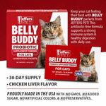 Jeffers BELLY BUDDY Probiotic Supplement Packets for Cats – Multi-Strain Digestive & Immune Support