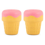 Jeffers Ice Cream Cone Natural Rubber Stuffable Treat Dispensing Dental Dog Chew Toy
