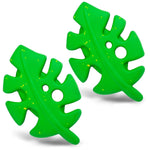 Jeffers Leaf Shaped Natural Rubber Dog Chew Toy with Dental Benefits and Vanilla Scent for Medium Chewers