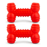 Jeffers Red Dental Bone Natural Rubber Dog Chew Toy for Healthy Teeth and Gums