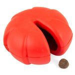 Jeffers Red Millipede Natural Rubber Treat Dispensing Dental Dog Chew Toy