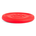 Jeffers Red Paw Frisbee Natural Rubber Dog Toy for Fetching & Chewing
