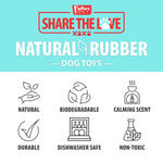 Jeffers Hollow Red Knobby Ball Natural Rubber Dental Treat Dispensing Dog Chew Toy