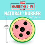 Jeffers Watermelon Natural Rubber Treat Dispensing Dog Dental Chew Toy with Vanilla Scent