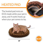 K&H Thermo-Kitty Fashion Splash Heated Cat Bed – Orthopedic, Energy-Efficient, Plush Indoor Cat Bed, Machine Washable