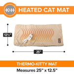K&H Thermo-Kitty Mat Heated Cat Bed – Indoor Reversible Heated Cat Mat, Low-Wattage, Machine Washable, Cozy Nap Pad