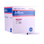 Jeffers Luer Lock Syringe/Needle Combo, Box of 100