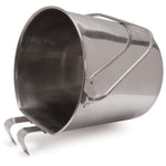 Jeffers Flat-Sided Stainless Steel Pails with Hook & Handle